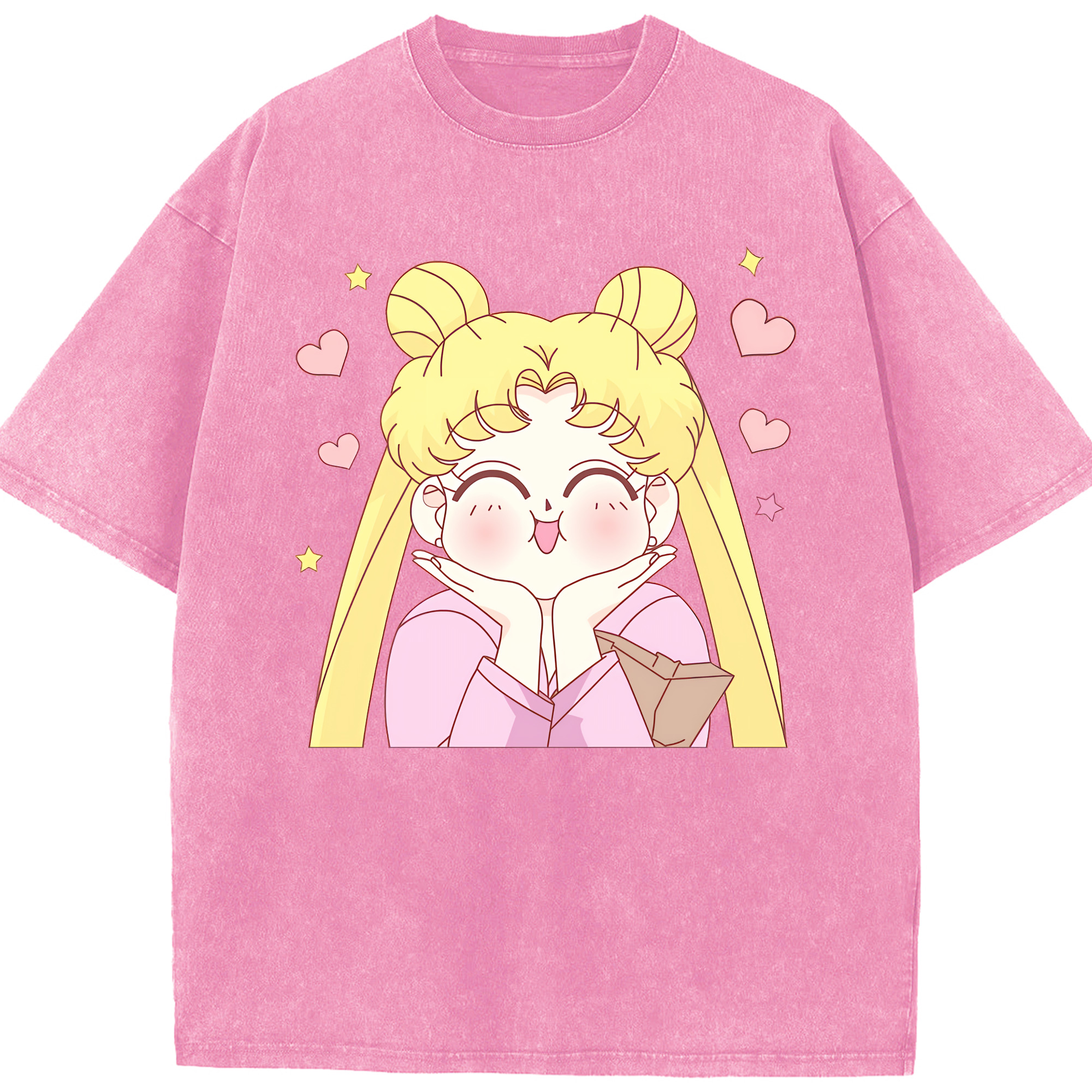 （画像用） 美少女戦士セーラームーン 愛野 美奈子 あいの みなこ Sailor Moon Aino Minako 綿100% ヴィンテージ風 半袖Tシャツ（フロントプリント）